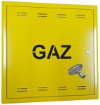 DRZWICZKI GAZOWE METAL SKRZYNKA 50x50x5 ŻÓŁTE NA KLUCZ POLSKIE