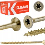 Wkręty do drewna 5x100 mm 200 szt. TORX stożkowe Klimas WKCS