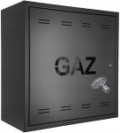 SKRZYNKA GAZOWA METAL 50x50x25 CZARNA DRZWICZKI NA KLUCZ POLSKA